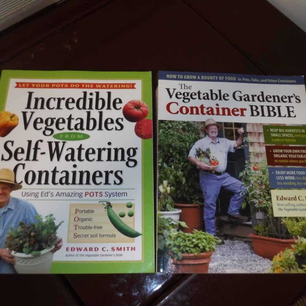 TWO GARDENING BOOKS FOR CONTAINER GARDENING